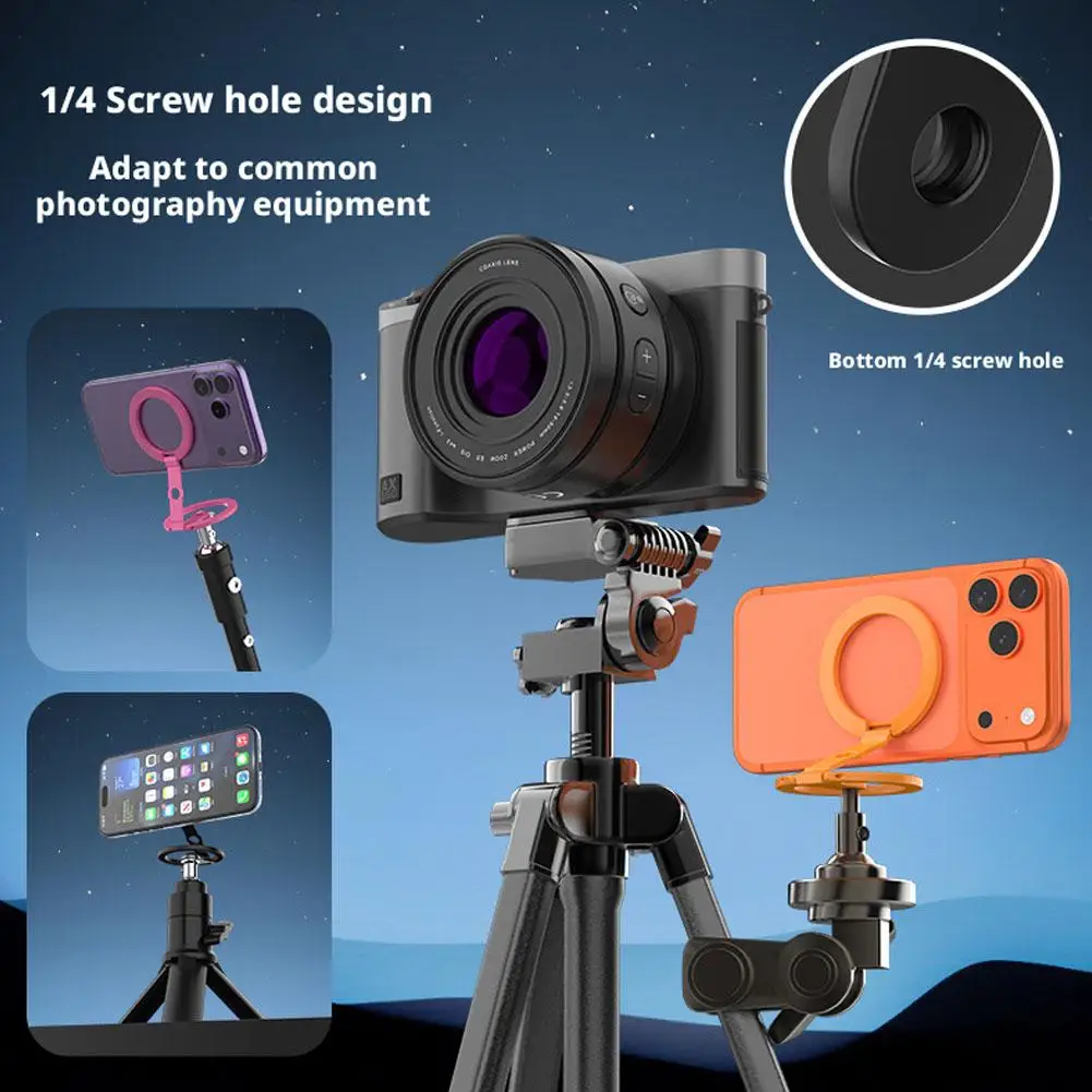 

Двусторонний магнитный держатель-кольцо, совместимый с MagSafe, с металлическим вращающимся на 1/4 дюйма адаптером-подставкой для телефона X8T4