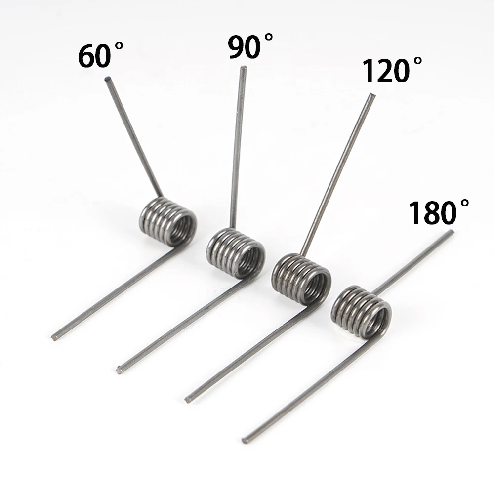 Wire diameter 2.5mm left rotation V-shaped Rotating Torsion Spring Steel Small Torsion Spring Degree Trash Can lid Hair Clip