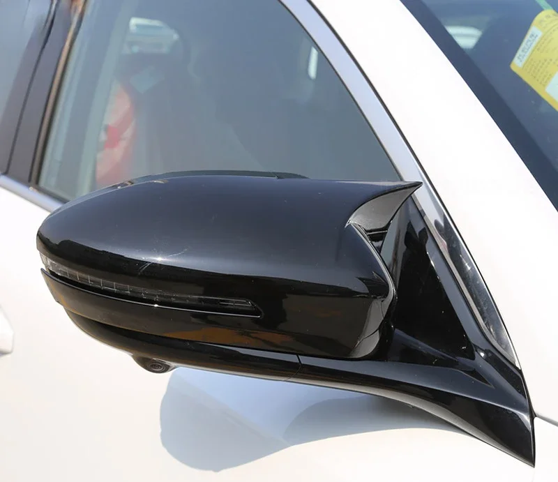 Suitable For Chang An 2022 CS55plus  Carbon Fiber Pattern  Piano Black Rearview Mirror  Decorative Sticker