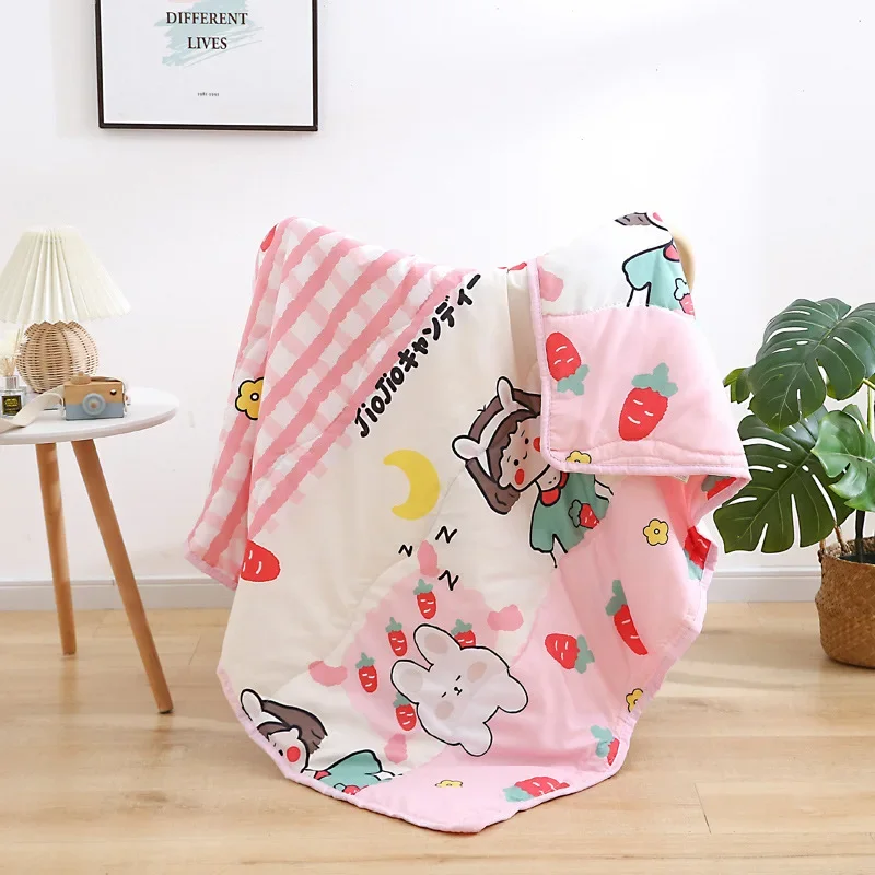 Creative Children's Summer Cool Quilt, Air-conditioned Breathable Newborn Quilts, Super Soft Printing Blanket, 110x140cm, 1Pc