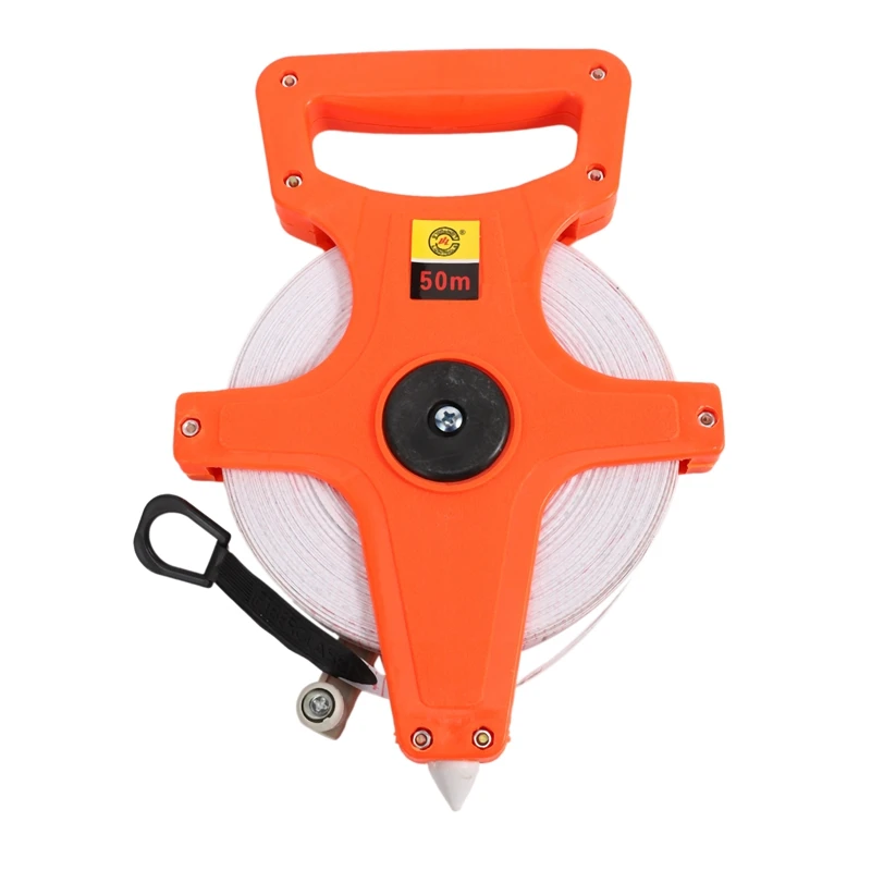 1Pc 30M/100Ft Meter Open Reel Fiberglass Tape Measure Inch Metric Scale Impact Resistant Plastic Measure Tools