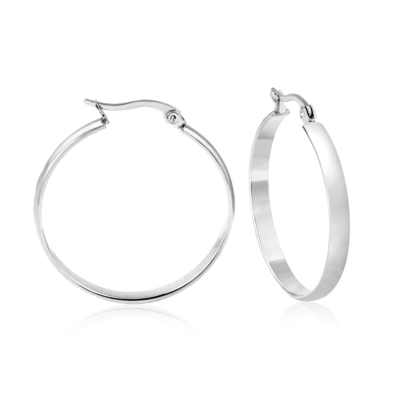 Trendy Hoop Earrings Stainless Steel Gold Plated Round Huggie Earrings For Women Party Jewelry Gifts Wholesale Accessories