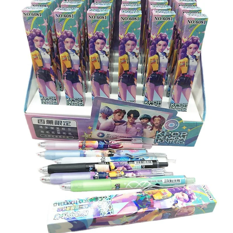 Kpop DDemonHunter ブラインドボックス漫画風0.5mmプレス式中性ペン筆記用具学校事務用品子供用学用品