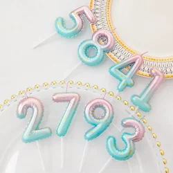 Creatieve Sterrenhemel Digitale Kaarsen Zeemeisje Kleur Kaars Verjaardagstaart Decoratie Gradiënthelling Cake Liefde Topper Feestartikelen