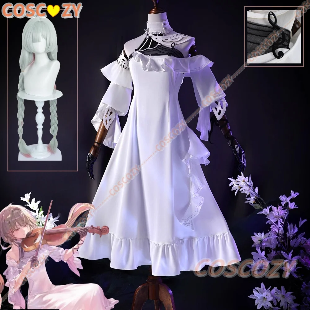

Wuthering Waves Phrolova Cosplay Costume Wig White Dress Uniform Outfit Props Full Set For Women Girls Fractsidus Holliday Cos