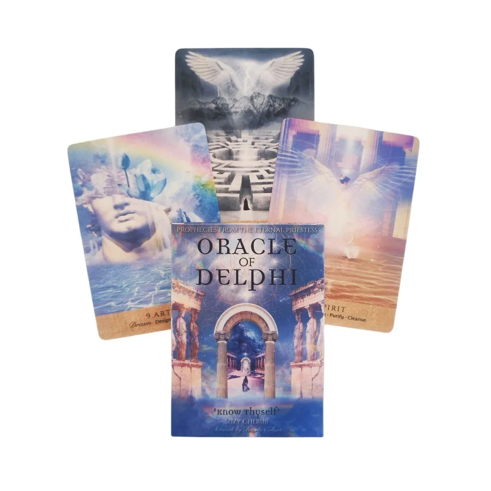 10.4*7.3cm Oracle of Delphi: Prophecies from the Eternal Priestess 44 Pcs Oracle Cards