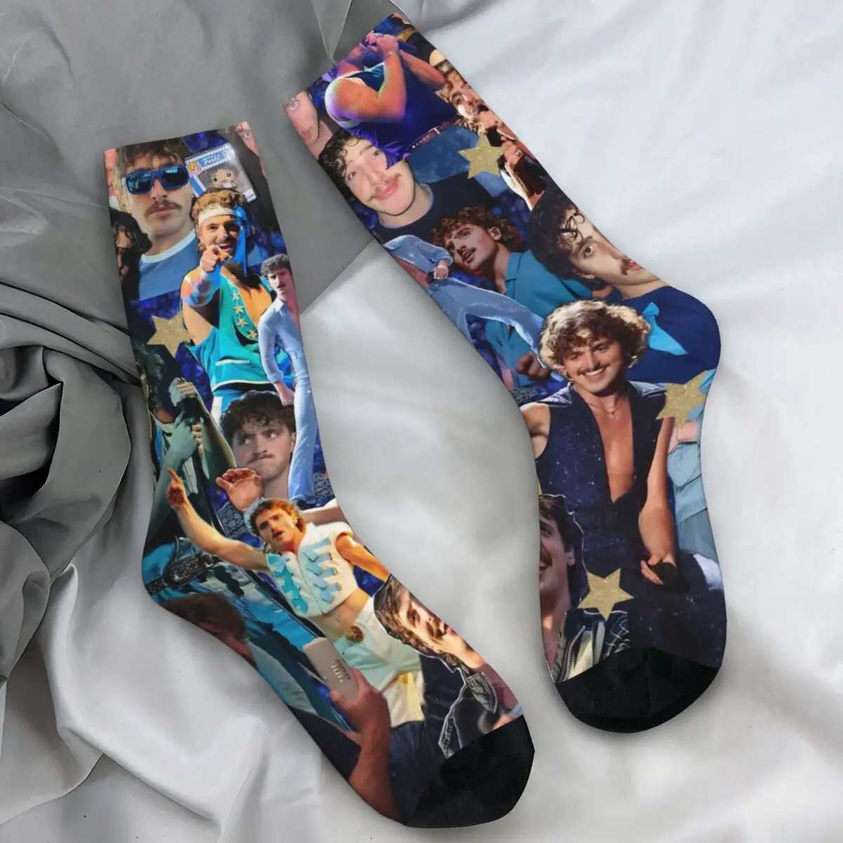 Benson Boone الأمريكية المغني الجوارب الترفيه جوارب الربيع المضادة للانزلاق الرجال الجوارب متوسطة لينة تصميم الدراجات الجوارب #1