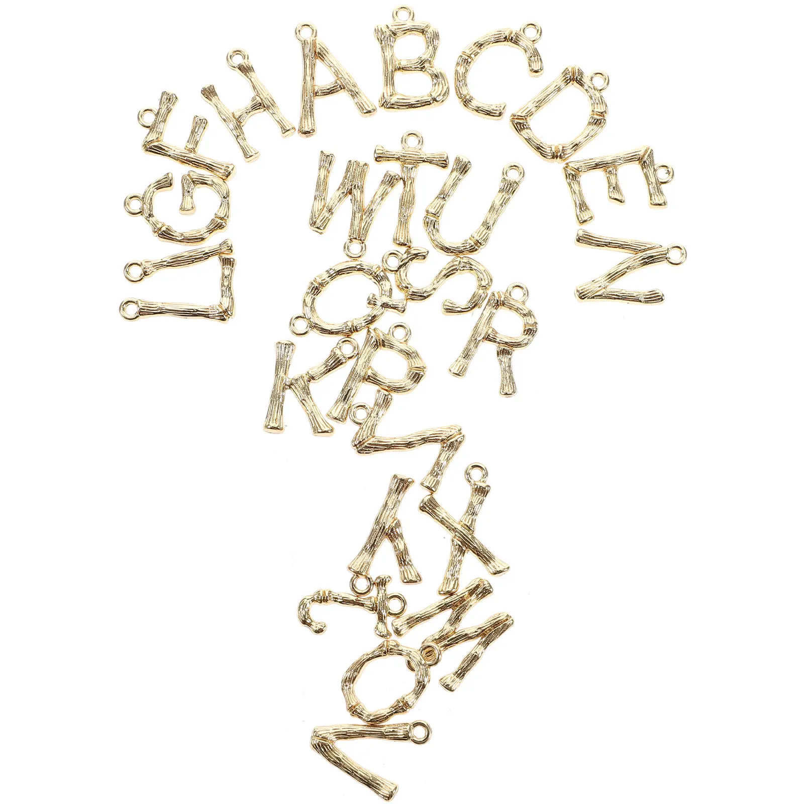 

26 шт., металлические сплавы, подвески с буквами, подвески для самостоятельного изготовления ювелирных изделий, ожерелье, браслет, аксессуары ручной работы