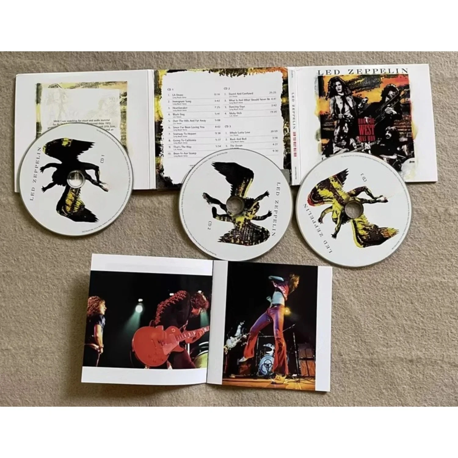 Classic Hard Rock 3CD Live Deluxe Set, Vintage Rock Band Members Art Print Cover HiFi Live Rock Collectible Disc