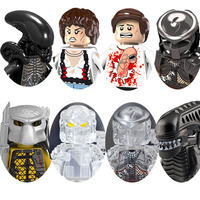 Super Heroes The Invisible Predator vs. Alien Jungle Killer Model Figure Blocks Construction Building Bricks Toys For Children