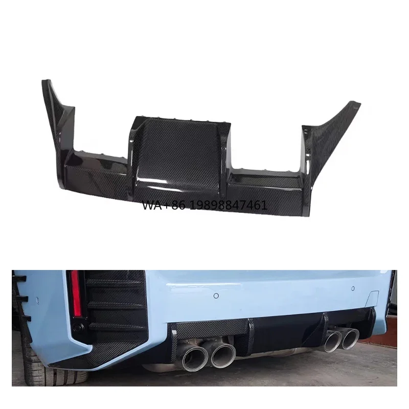

Luxury Dry Carbon Fiber Rear Bumper Diffuser Lip for BMW M2 G87 2023-2024 Bodykit Tow Hook Cut-Outs New Rear Diffuser Splitter