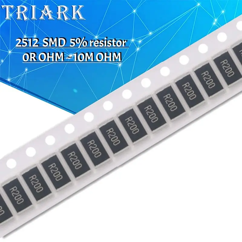 50 قطعة 2512 5% SMD سبائك المقاومات 0R ~ 10M 0 0.1 1 10 100 150 220 330 أوم 1K 2.2K 4.7K 10K 100K 1R 10R 100R 150R 220R 330R 1M 10M #1