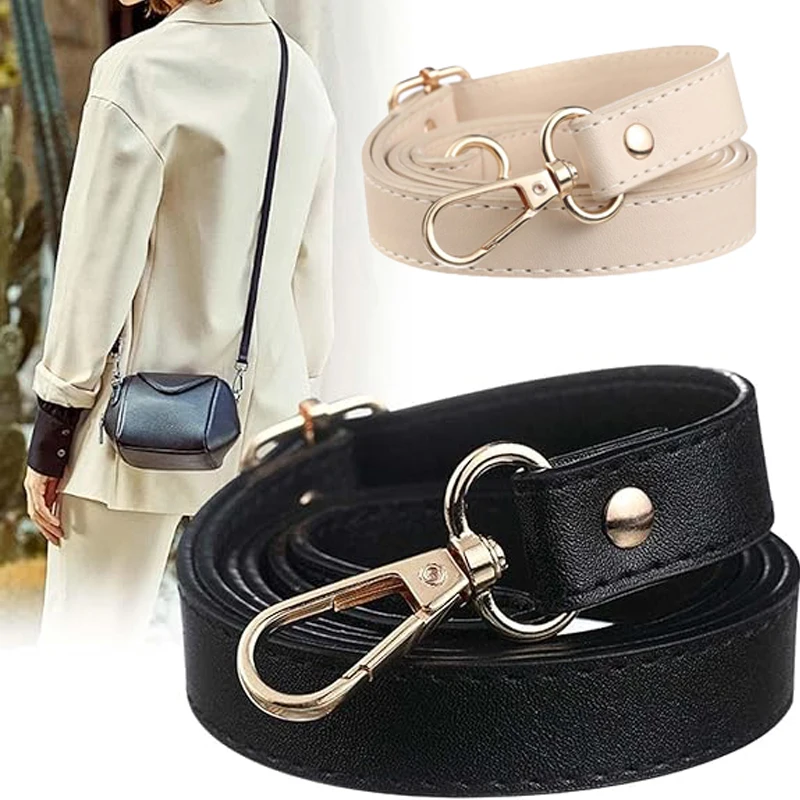 New PU Leather Shoulder Strap Solid Color Adjustable Crossbody Bag Belt Replaceable Strap for Handbags Purse DIY Bag Accessories