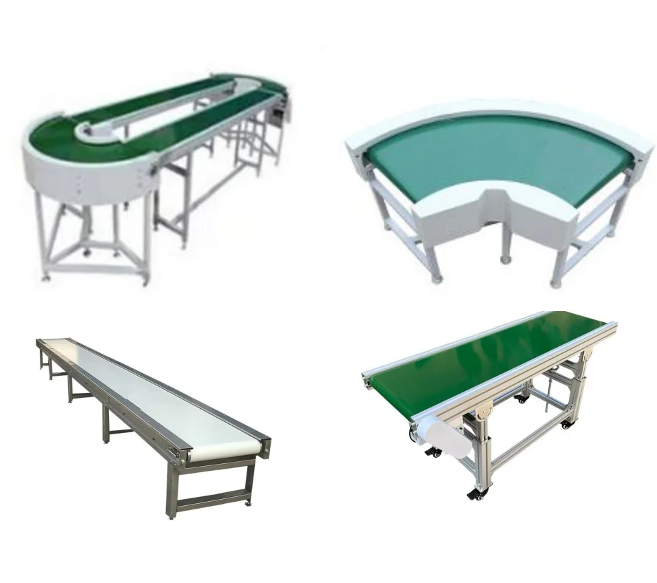 

High Quality Stable And Durable Flat Small PVC Conveyor Belt System Machine With Motor Speed And Height Adjustable