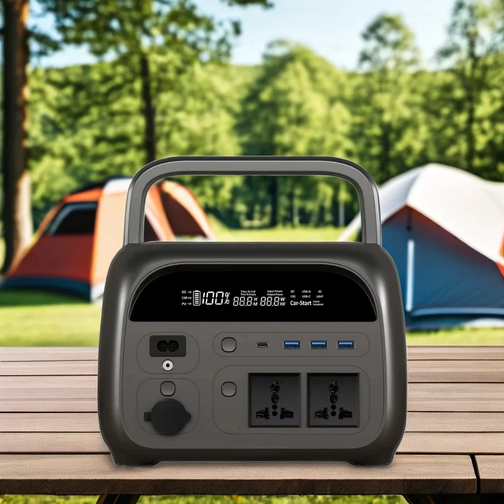 592Wh lithium battery 220V 240V compact solar energy storage portable power station 600W