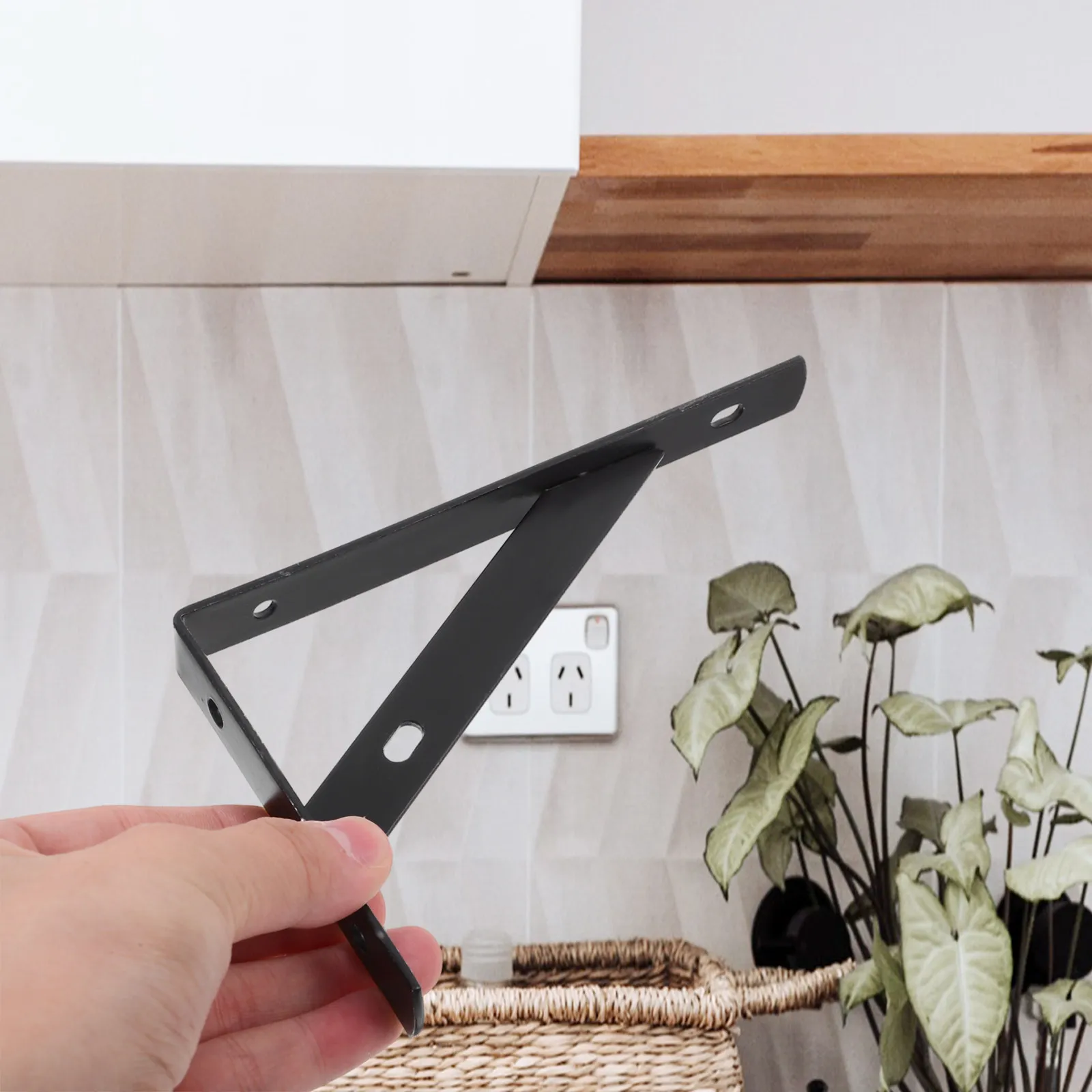 2Pcs Wall Shelf Brackets Heavy Duty Steel Floating Shelf Supports for Storage Shelves Rust Resistant Easy Installation Metal