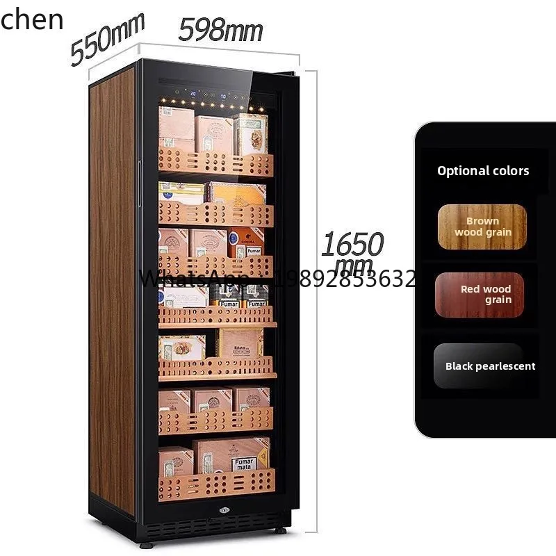 armadietto per vino domestico a umidità costante, armadietto per sigarette refrigerato con controllo della temperatura idratante