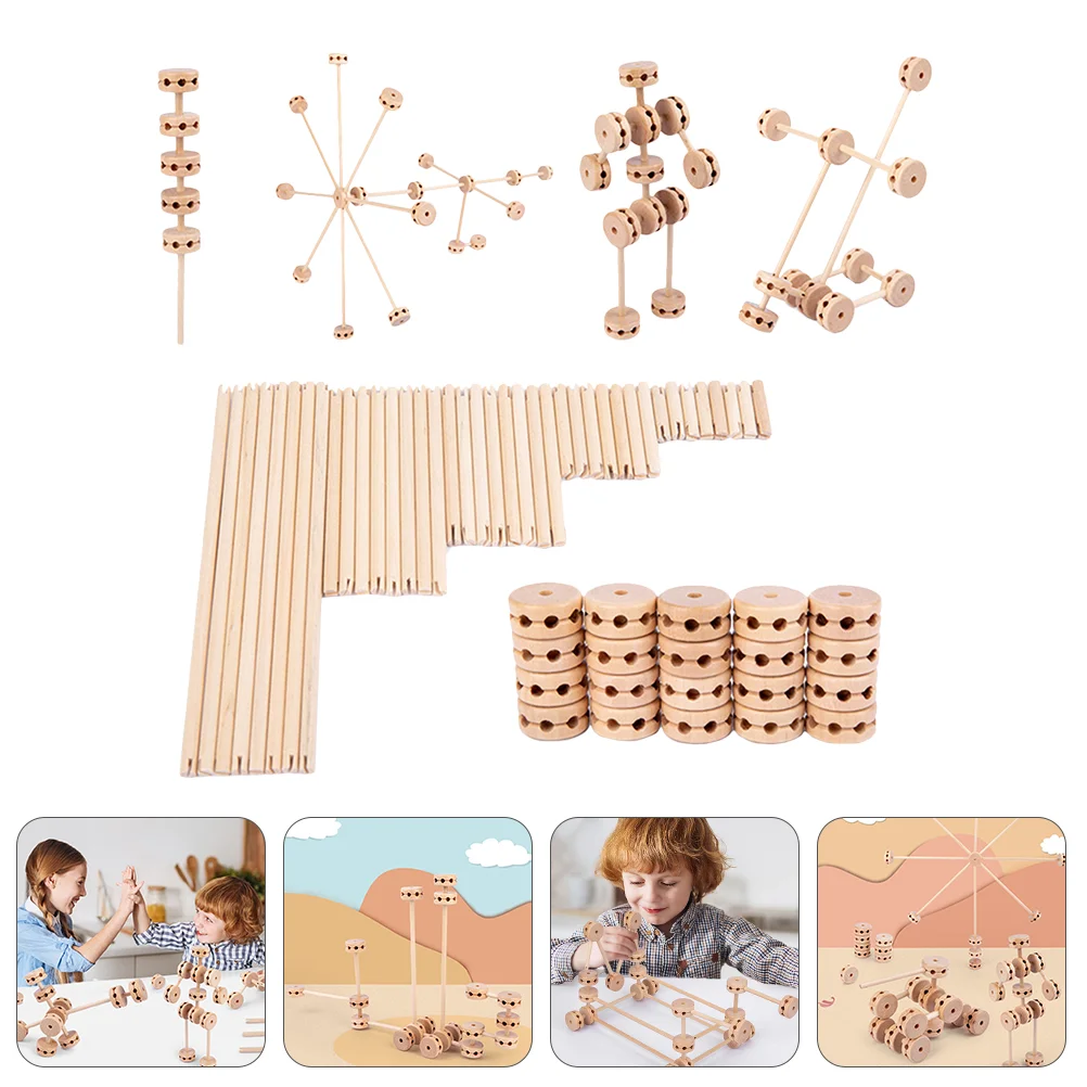 Variety Building Blocks Toy Playthings Delicate Toys Wooden Kit Puzzle Interesting Kids Educational Child