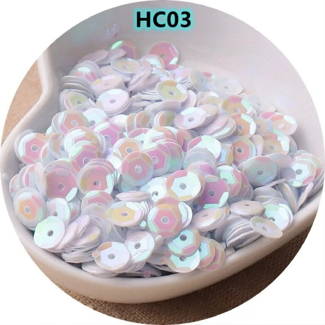 1000 قطعة 6 مللي متر AB ترتر قزحي الألوان ، قطع منحنية ، قطع مقعرة دائرية ، قطع خرز ، إكسسوارات ملابس مخيطة يدويًا ذاتية الصنع #5