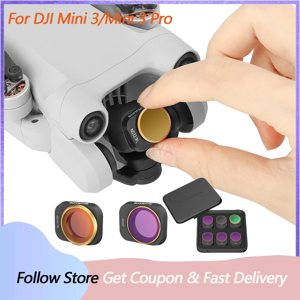 Набор фильтров для объектива для DJI Mini 3 Pro, оптические стеклянные фильтры ND4 ND8 ND16 ND32/PL MCUV для DJI Mini 3/Mini 3 Pro, аксессуары для дронов