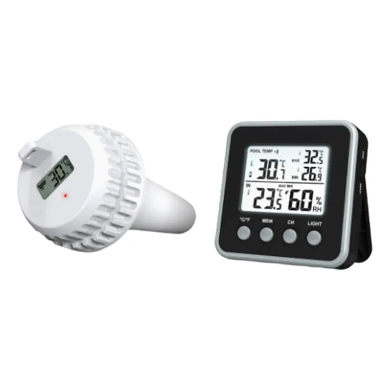 

ABBN-Swimming Pool Thermometer Thermometer And Hygrometer For Floating Aquarium, Fish Pond