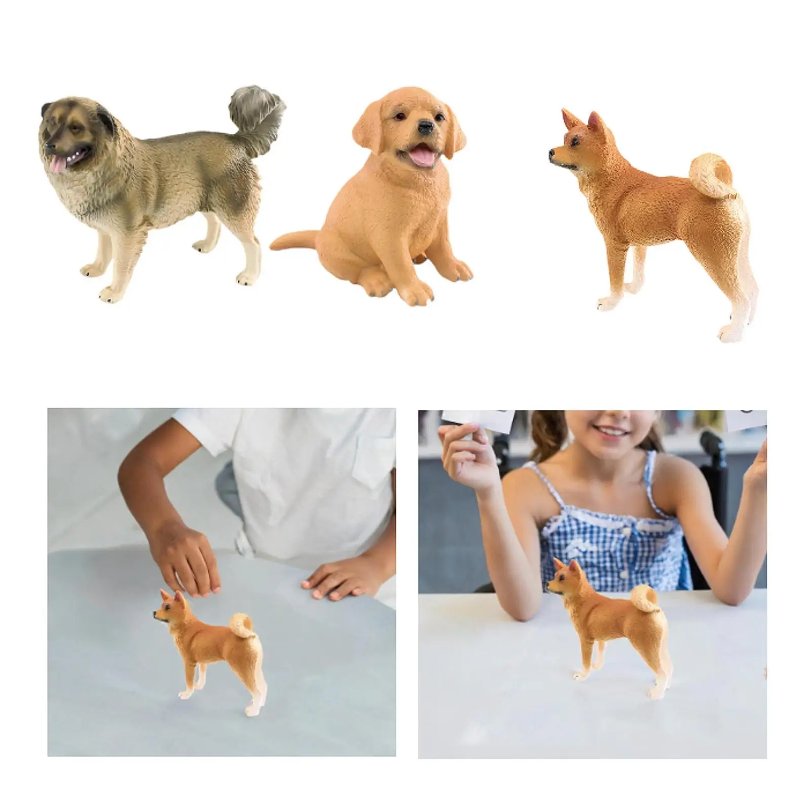 Simualtion-figurita de perro hecha a mano, artesanía en miniatura para Decoración de mesa