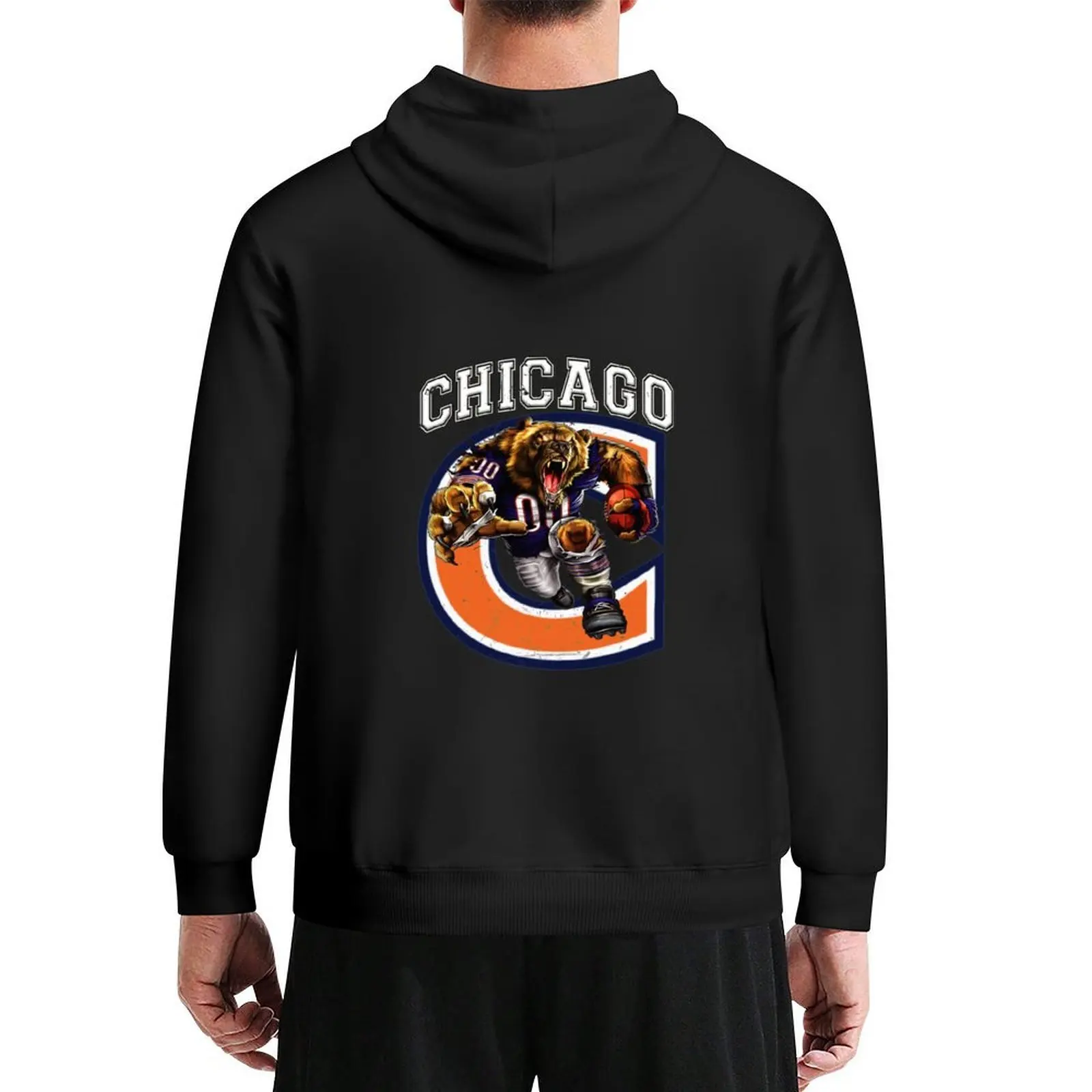 

Chicago Football Hoodie male clothes mens clothing autumn men's clothes hoodie for men