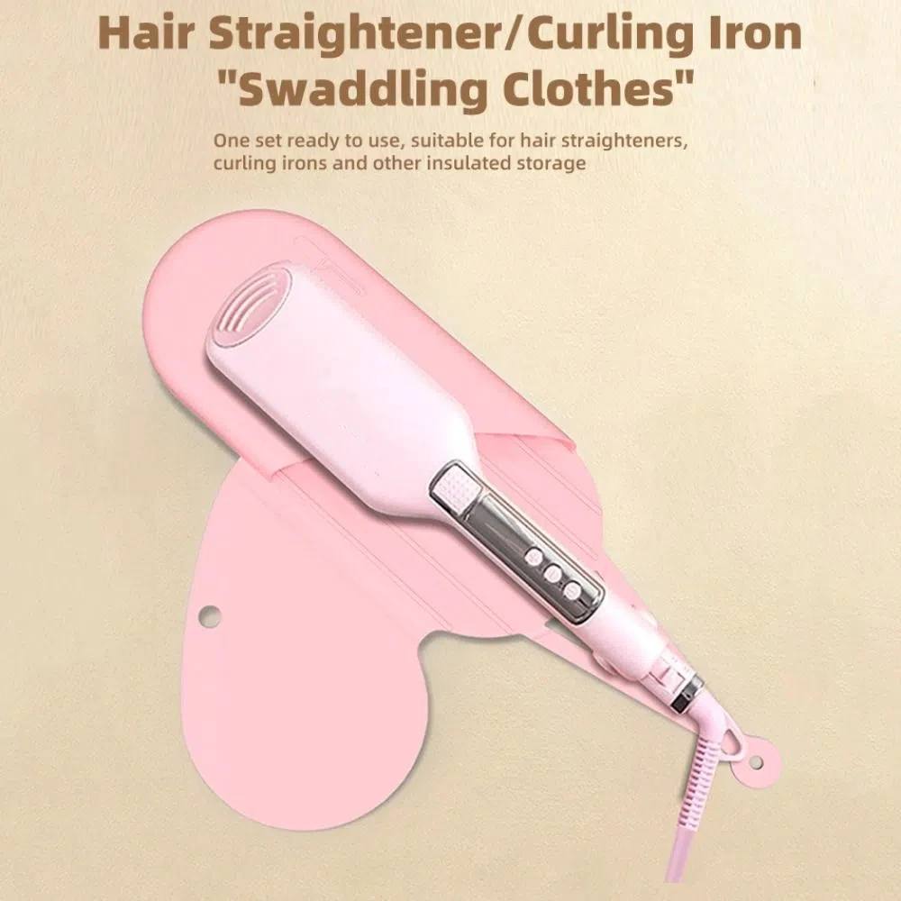 Hanging Hole Hair Straightener Bag Wave Stripe Anti-Scalding Curling Iron Anti-Heat Sleeve High Temperature Resistance Anti-Slip