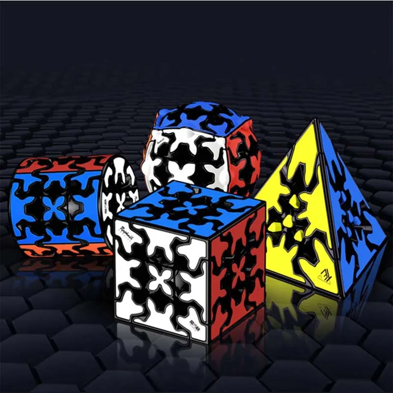 Qiyi3x3x3 Zahnrad würfel Pyramide Zylinder Zahnrad Magic Cube Speed Puzzle Kinderspiel zeug