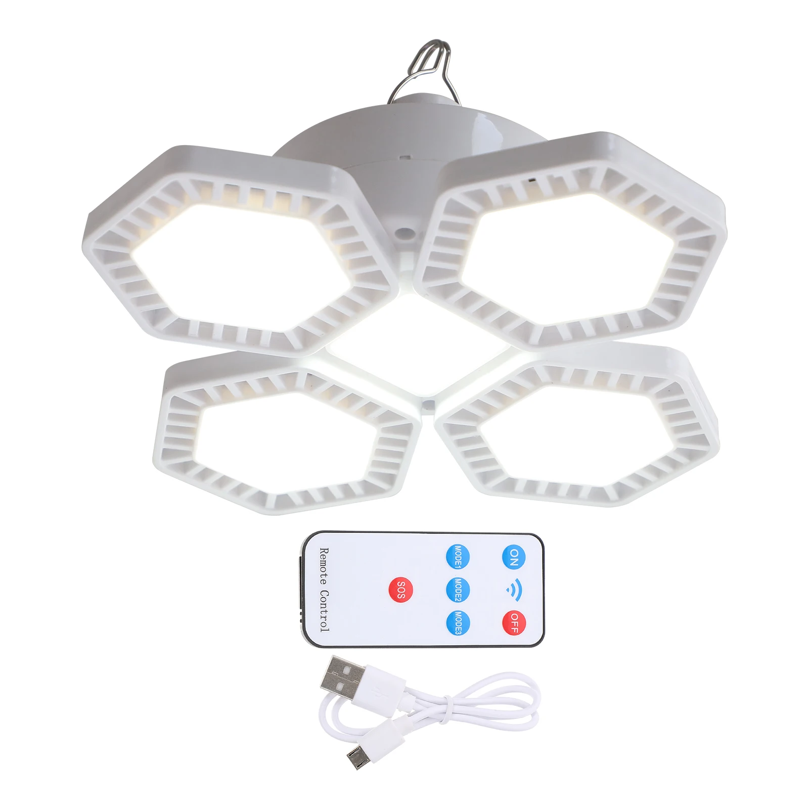 

LED Camping Lamp Solar USB Rechargeable Brightness Adjustable Foldable Design Outdoor Light Camping Light