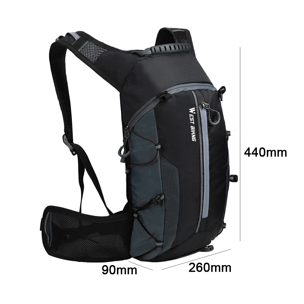 Saco de bicicleta impermeável, respirável mochila ciclismo, ultraleve bicicleta água saco, escalada ciclismo hidratação mochila, 10L