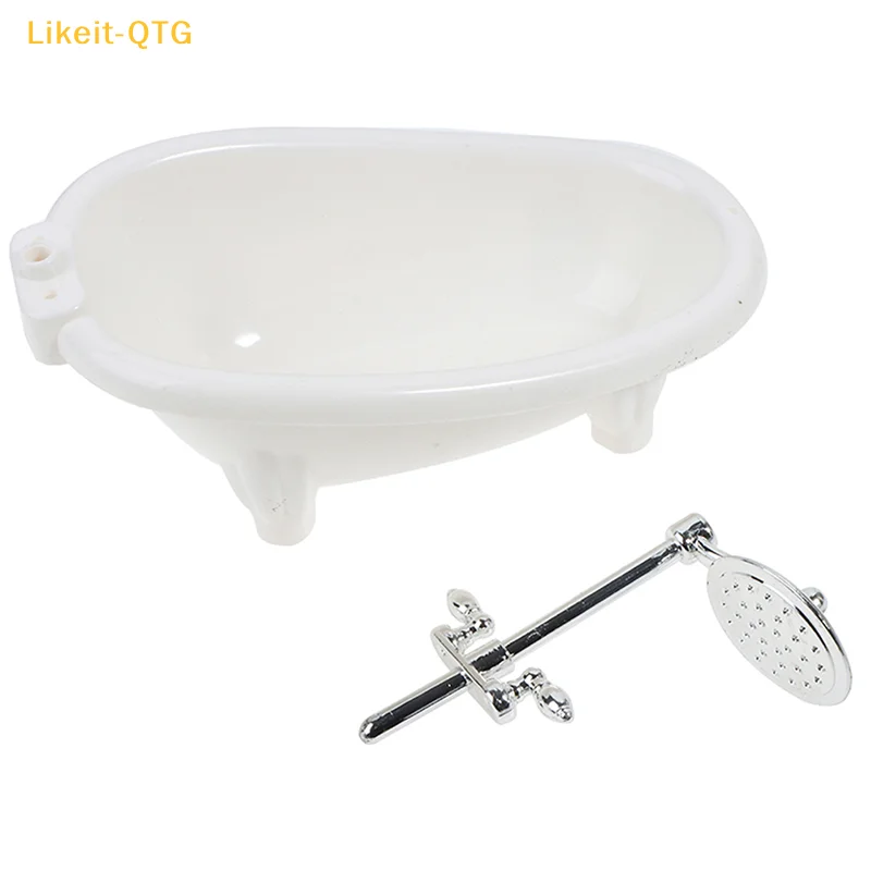 

НОВЫЕ миниатюрные аксессуары для кукольного домика: ванна, мебель, принадлежности для ванной комнаты, игрушка для ролевых игр для детей