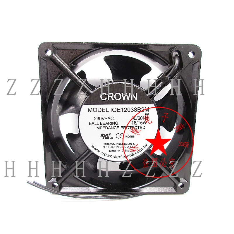 

Вентилятор Z CROWN MODEL 1GE12038B2M 12038 AC 230V IGE12038B2M