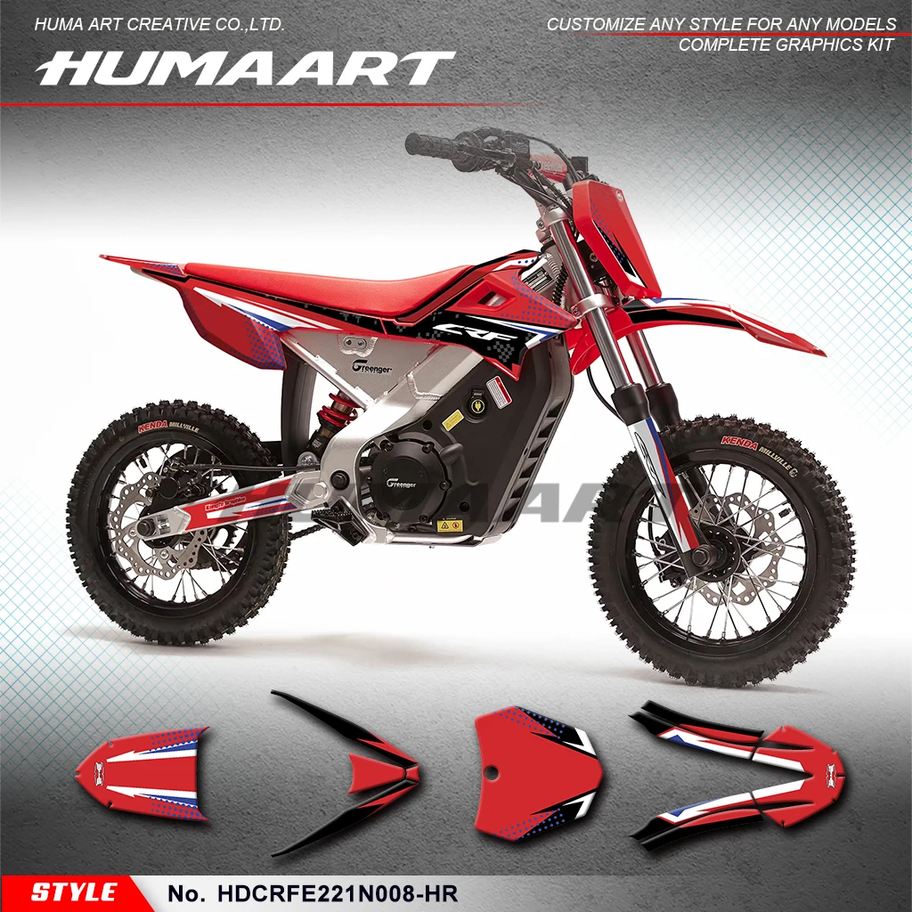 

HUMAART Dirtbike Graphics Vinyl Wrap for Honda CRF-E2 / CRF E2 2021 2022 2023 2024 2025, Dirtbike Decals, HDCRFE221N008-HR