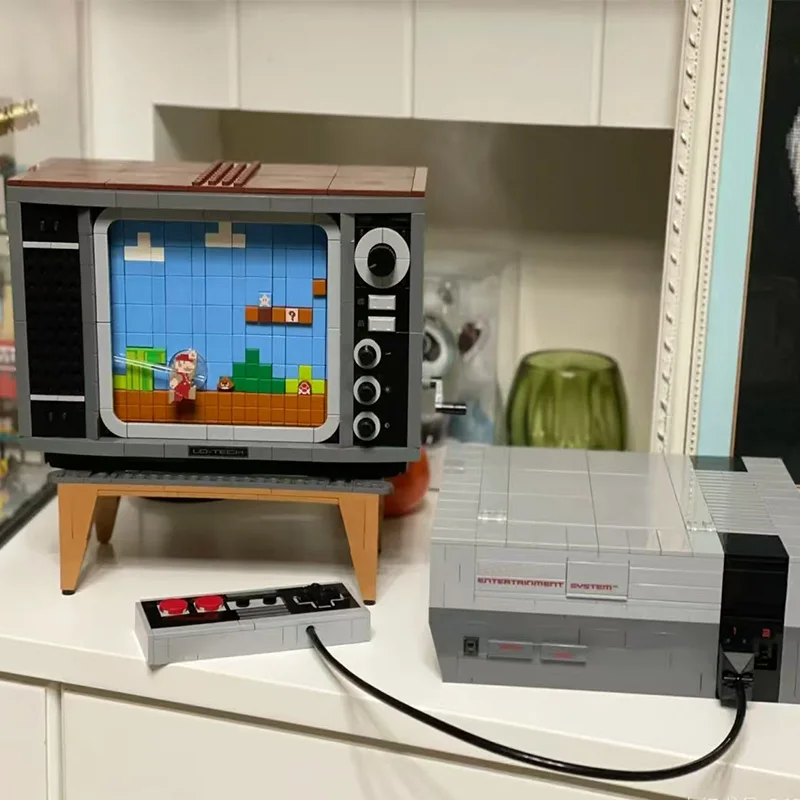 EW Nintendo Sistema di intrattenimento Modello Building Blocks Giocattoli Mattoni Super Marioed TV Console di gioco Regalo di compleanno