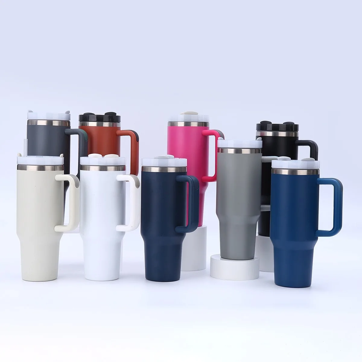 1Pc 40oz Stainless Steel Leopard Print Cup with Straw Portable Car Cup Large Capacity Water Cup