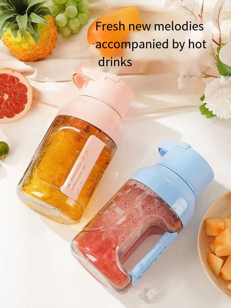 Electric Juice Extractor with Summer Wireless Convenience Outdoor Camping Household 1500ml Large Capacity Juicer Ton Barrel