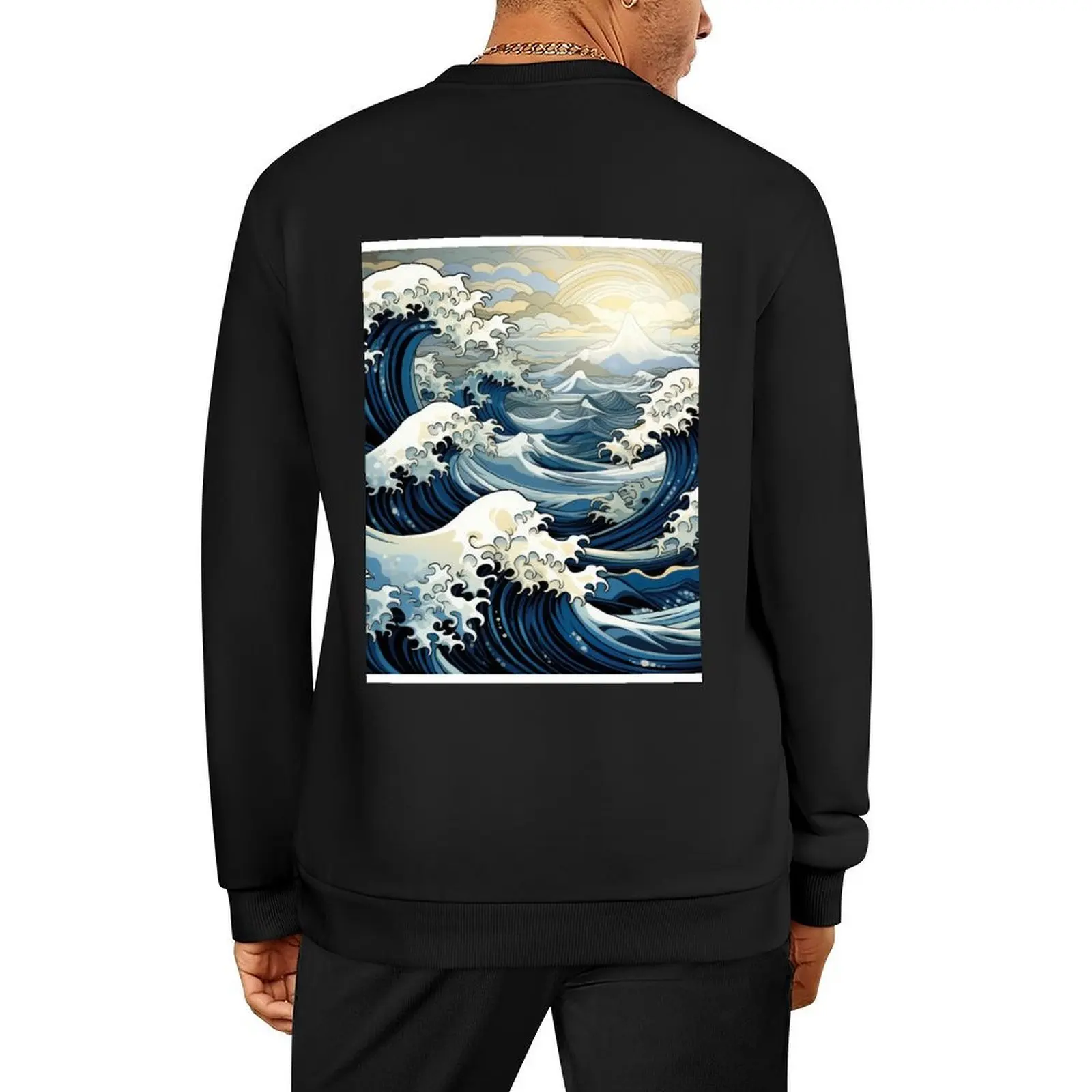 

The Great japanese waves Pullover mens designer clothes autumn men's winter sweater men's autumn clothes sports sweatshirt man