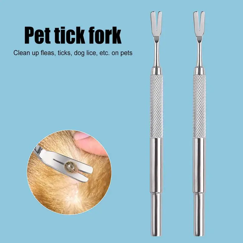 Dog Lice Clipping Tick Clipping Stainless Steel Pet Flea TreatmentTick Removal Tool Set Fork Tweezers Clip for Pets Suppliers