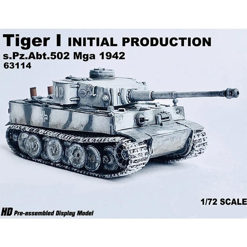 New 1/72 Scale Tiger I Initial Production s.Pz.Abt.502 Mga 1 Rotatable Turret 63114 German Finished Tank Display Model