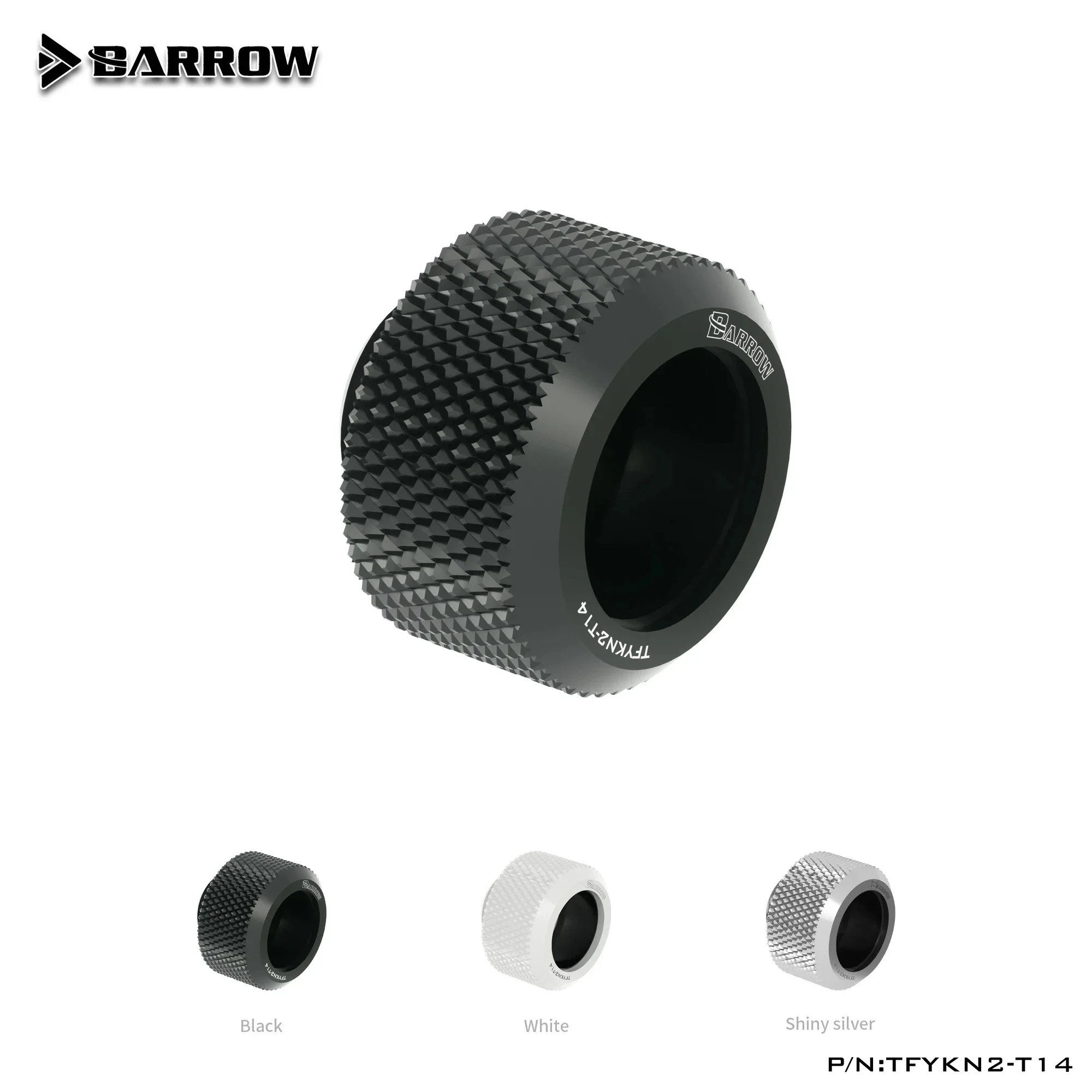 Barrow 8pcs/lot Hard Tube Fitting G1/4 Hand Compression Fittings For OD12/OD14/OD16MM Rigid Tube Water Cooing