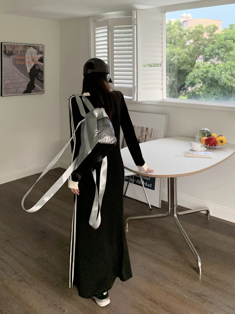 Bla Cotton T-shirt Dr Femme Automne V-Ne Long Sve Sweat moulant Dr Pur Coton Spor Sle Long Dr Bas...