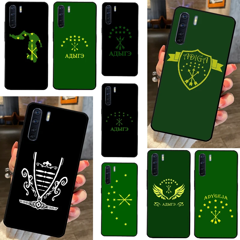 Adygea Circassian флаг для OPPO A16 A17 A15 A5 A9 A31 A53 A54 A74 A94 A52 A72 A76 A96 A77 A54S A57S чехол для телефона