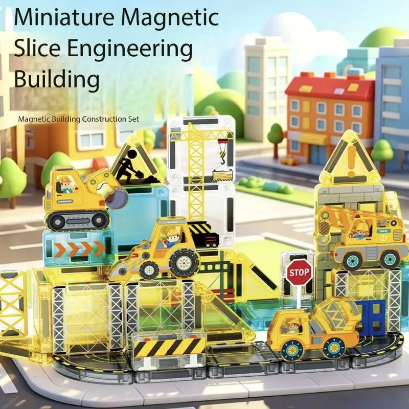 3.75CM Mini Magnetic Tiles Building Blocks Set Kids STEM Educational 3D Creative Magnetic Assemble Puzzle Toy Christmas Birthday