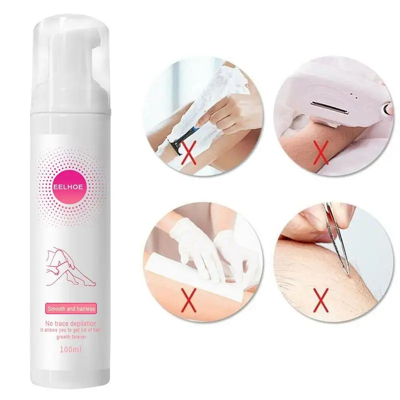 2022 New 30ml/100ml Hair Removal Foam Cream Mousse Spray Body Removal Pain Hair No Irritating Convenient Not Spray Harm Bikini