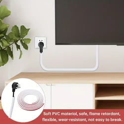 1pc 2m Cord Hider for Wall Mount TV Self-Adhesive Wall Cord Hider Extension Cord Covers for Floor Home and Office Cable Cavity