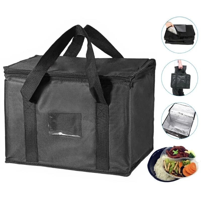 Isolamento termico isolato della borsa termica per mantenere il freddo borsa per il pranzo portatile di grande capacità borsa per alimenti in