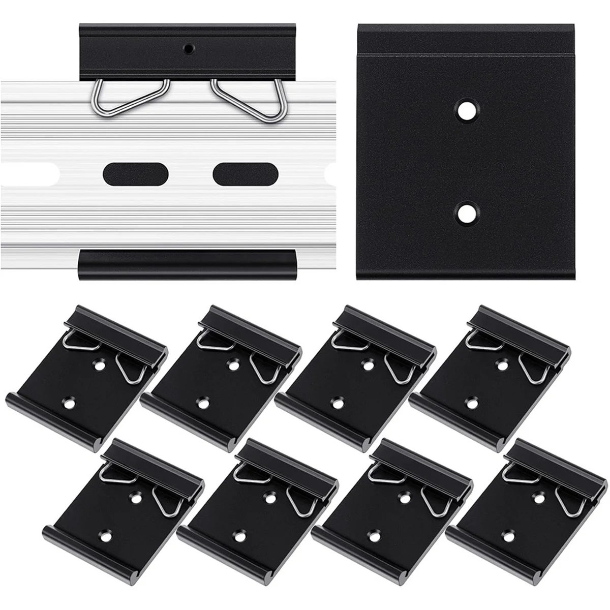 

AA25 10 Pcs Din Rail Mount Clip Snap in Universal Mounting Brackets Fixed Clamp,Relay Clip for 35mm Din Rail Switches 1.7Inch