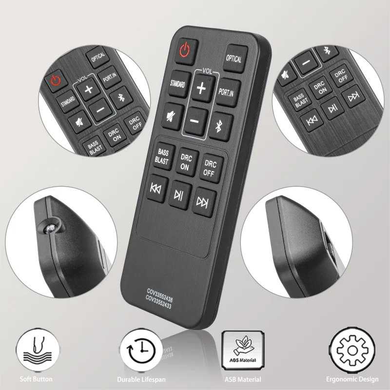 COV33552438 COV33552433 Remote Control Replacement, For LG Sound Bar SK1