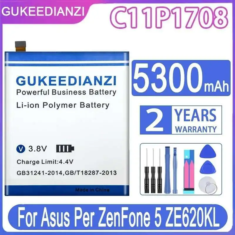 

Аккумулятор мобильного телефона 5300 мАч для Asus Per Zenfone 5 ZE620KL C11P1708 стабильный высокой емкости